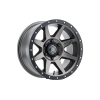 ICON Alloys Bandit, Gun Metal, 20 x 10 / 5 x 5, -24mm Offset, 4.5" BS