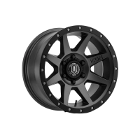 ICON Alloys Rebound HD, Satin Black, 17 x 8.5 / 8 x 170, 6mm Offset, 5" BS