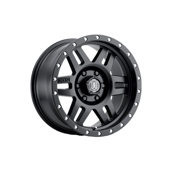 ICON Alloys Six Speed, Satin Black, 17 x 8.5 / 6 x 5.5, 25mm Offset, 5.75" BS