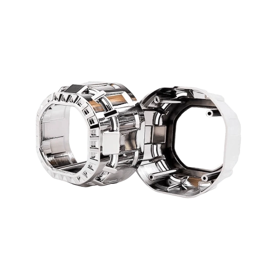 Morimoto® - Square Mini Gatling Gun Chrome Retrofit Projector Shrouds