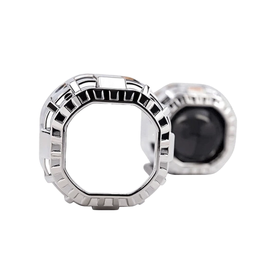 Morimoto® - Square Mini Gatling Gun Chrome Retrofit Projector Shrouds