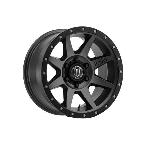 ICON Alloys Rebound HD, Satin Black, 17 x 8.5 / 8 x 170, 6mm Offset, 5" BS