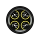 Classic Instruments® - AutoCross Yellow Series Quad Gauge
