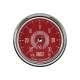 Classic Instruments® - V8 Red Steelie Series Boost/Vacuum Gauge, -30 in Hg +30 PSI